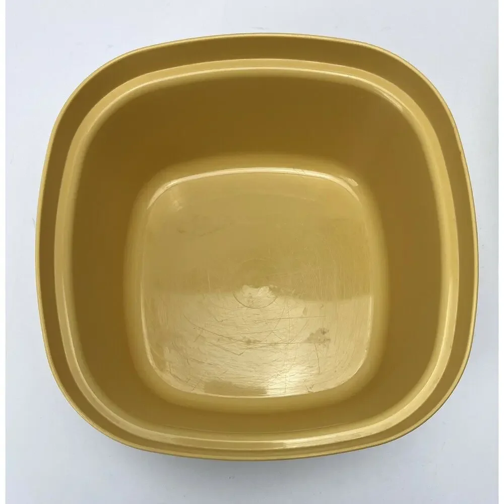 Vintage Tupperware Harvest Gold Steam n Store Colander Storage Container 888-10